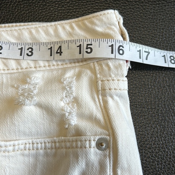 ANTHROPOLOGIE Pilcro and the Letterpress White Distressed Button Fly Short Sz 30 - Picture 14 of 16